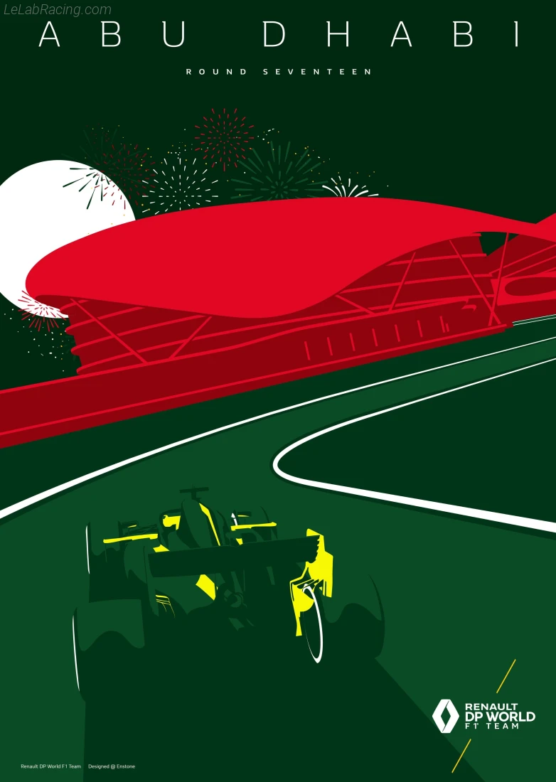 Poster équipe Grand Prix automobile d'Abou Dabi 2020