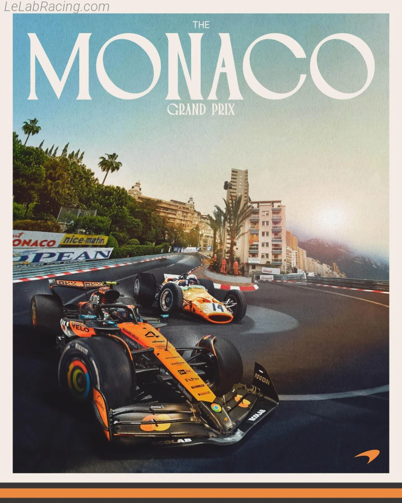 Poster équipe Grand Prix automobile de Monaco 2025