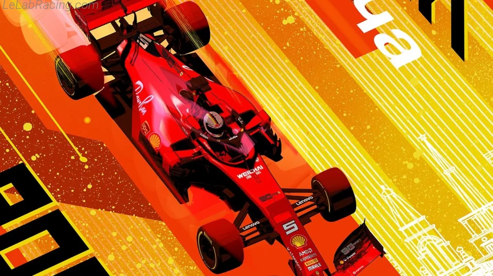Poster équipe Grand Prix automobile de Russie 2019