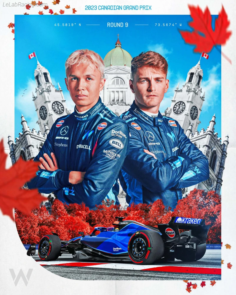 Poster équipe Grand Prix automobile du Canada 2023