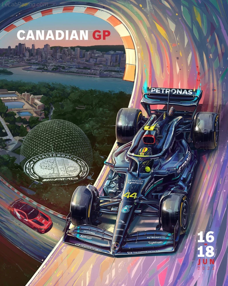 Poster équipe Grand Prix automobile du Canada 2023