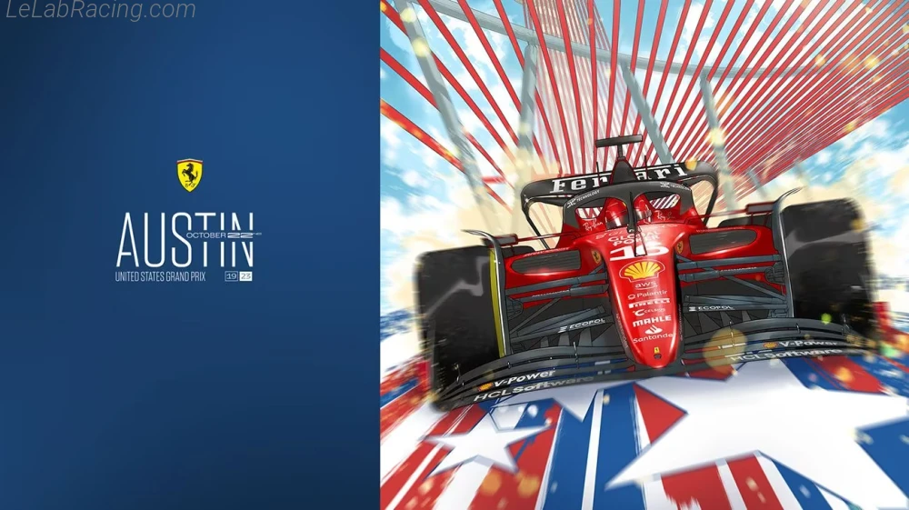 Poster équipe Grand Prix automobile des États-Unis 2023