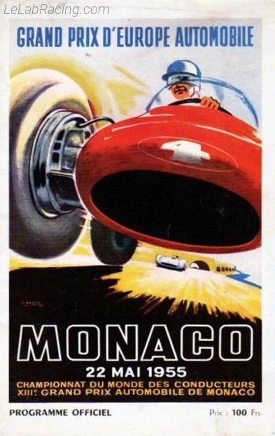 Poster d'un grand prix de la saison de F1 1955