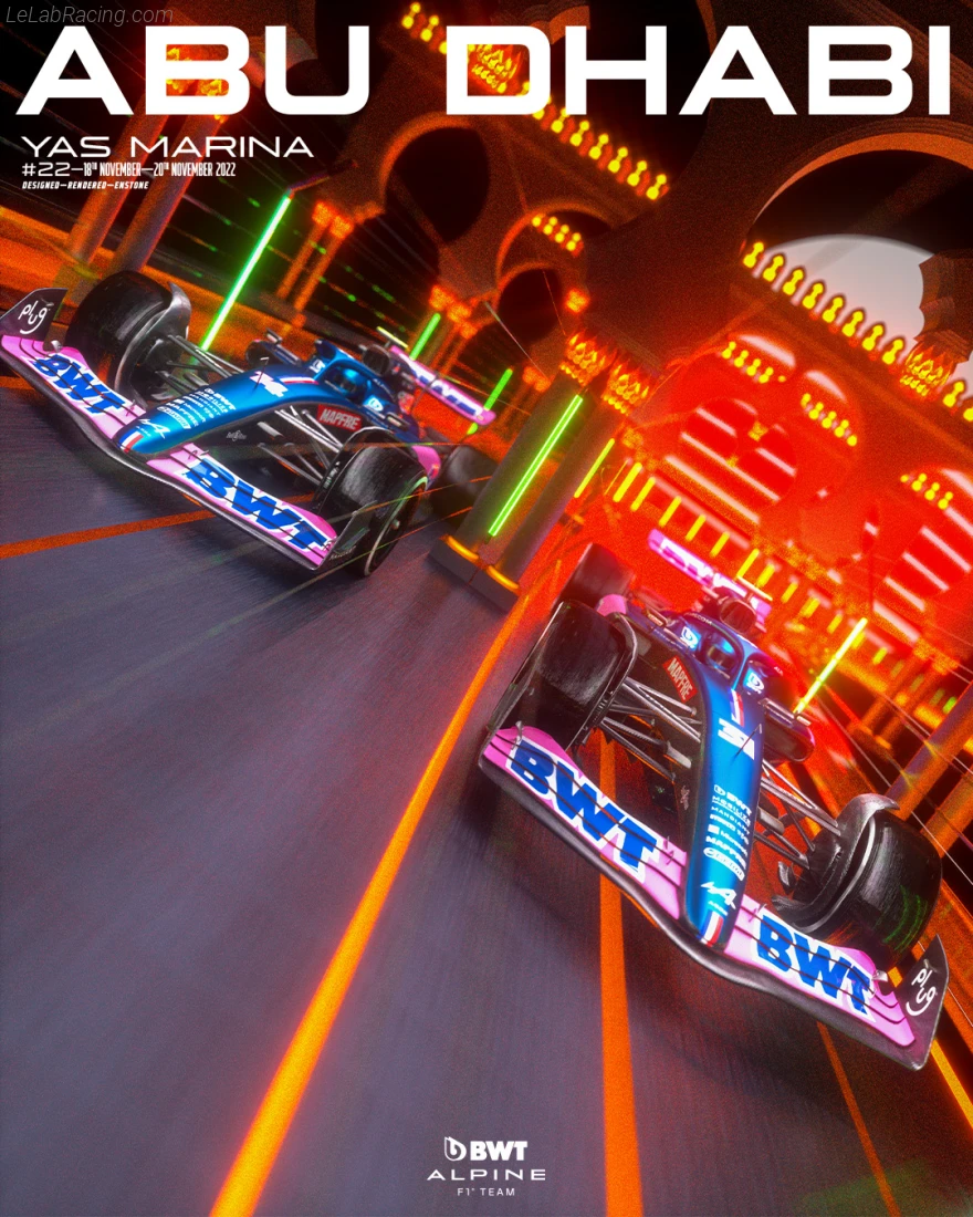 Poster équipe Grand Prix automobile d'Abou Dabi 2022