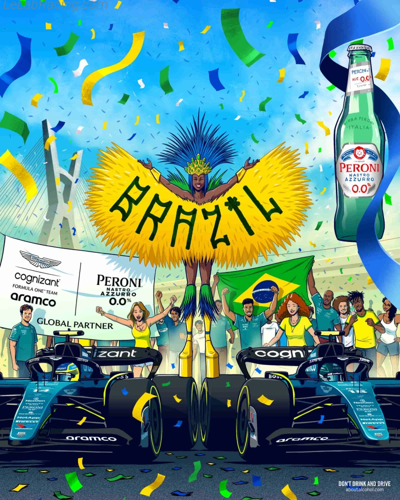 Poster équipe Grand Prix automobile de São Paulo 2023