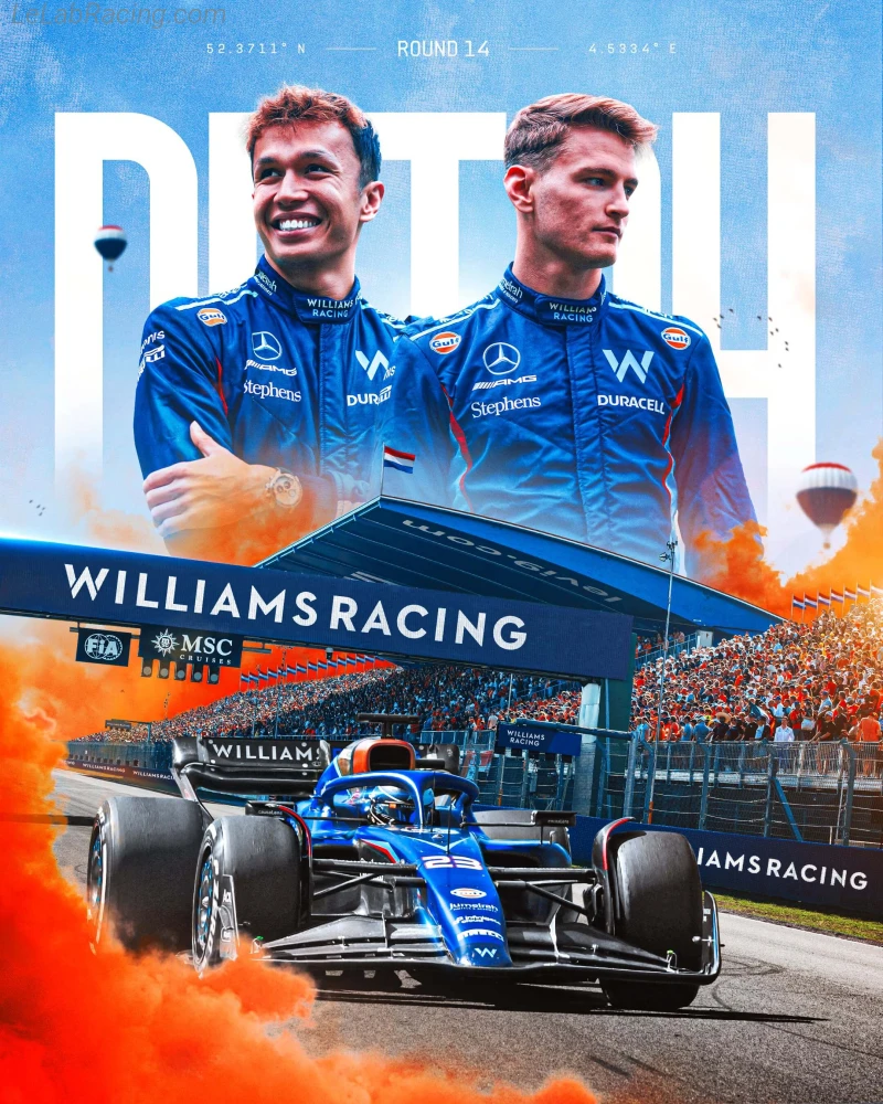 Poster équipe Grand Prix automobile des Pays-Bas 2023