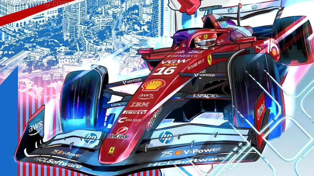 Poster équipe Grand Prix automobile de Monaco 2025