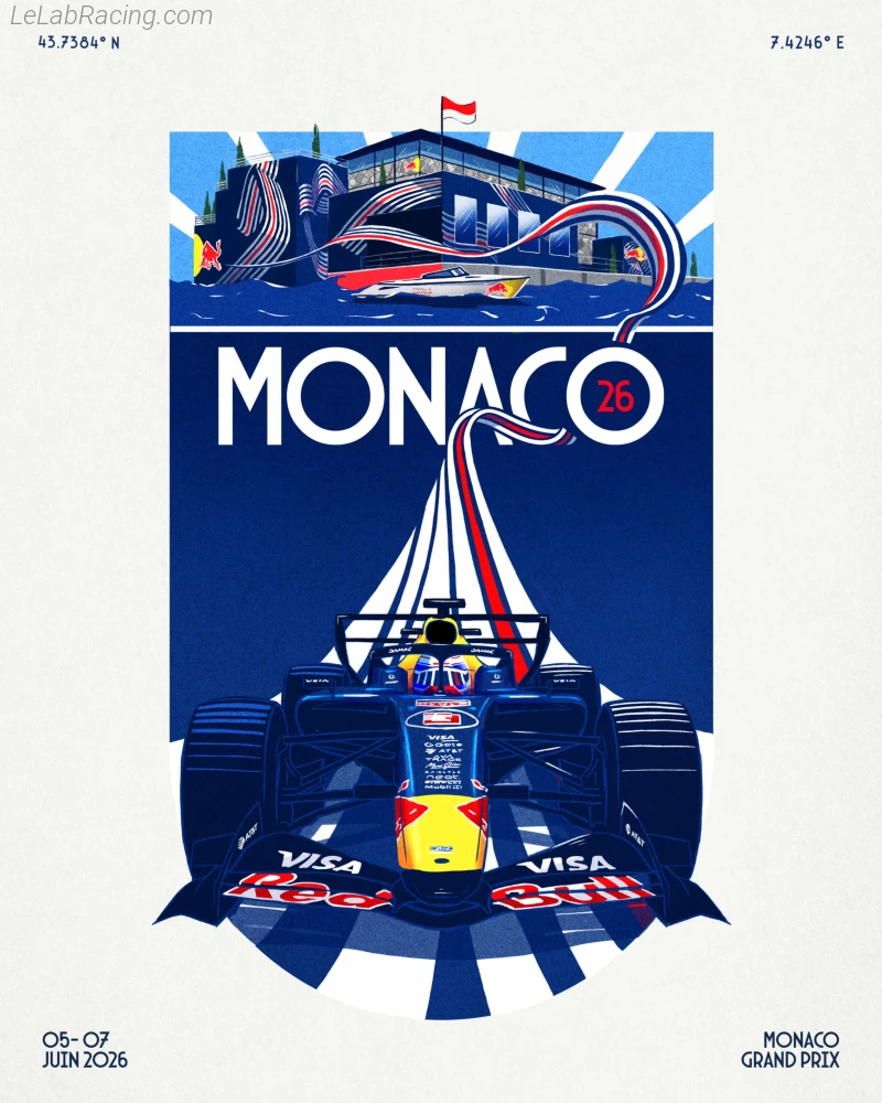 Poster équipe Grand Prix automobile de Monaco 2026