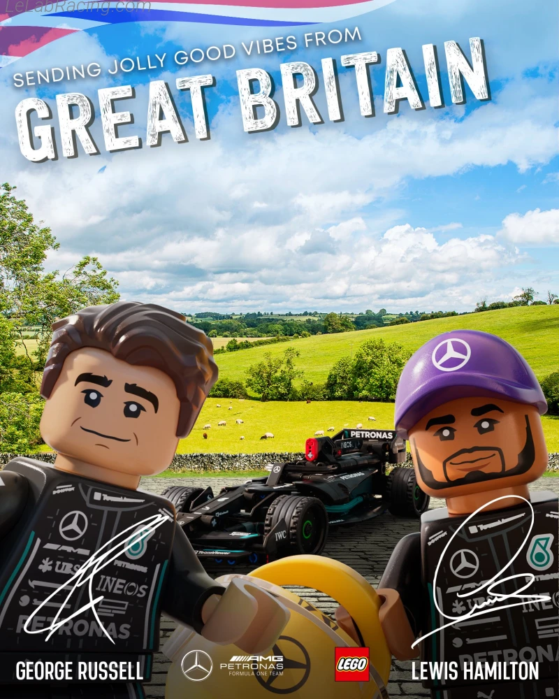 Poster équipe Grand Prix automobile de Grande-Bretagne 2024