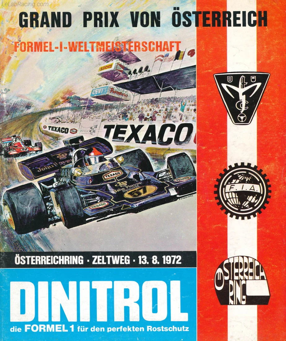 Poster d'un grand prix de la saison de F1 1972