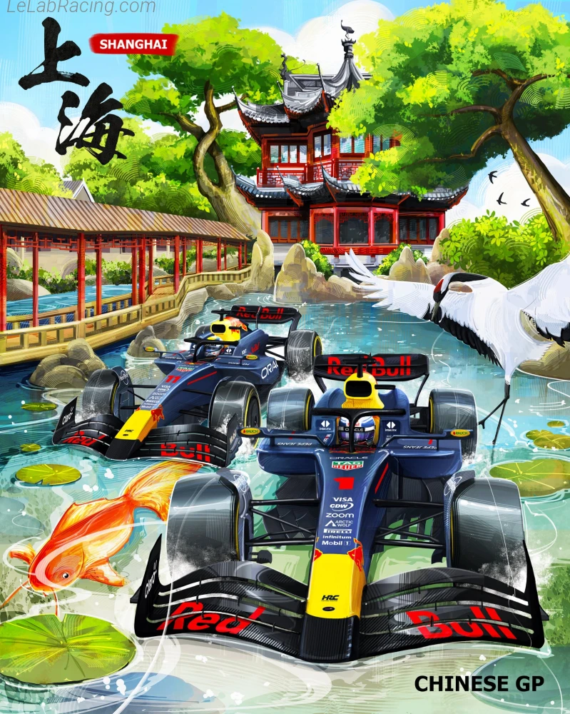 Poster équipe Grand Prix automobile de Chine 2024