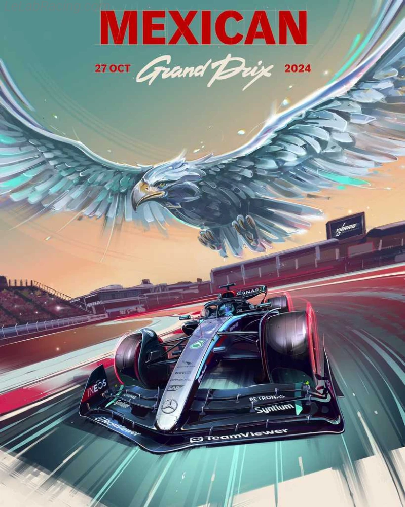 Poster équipe Grand Prix automobile de Mexico 2024