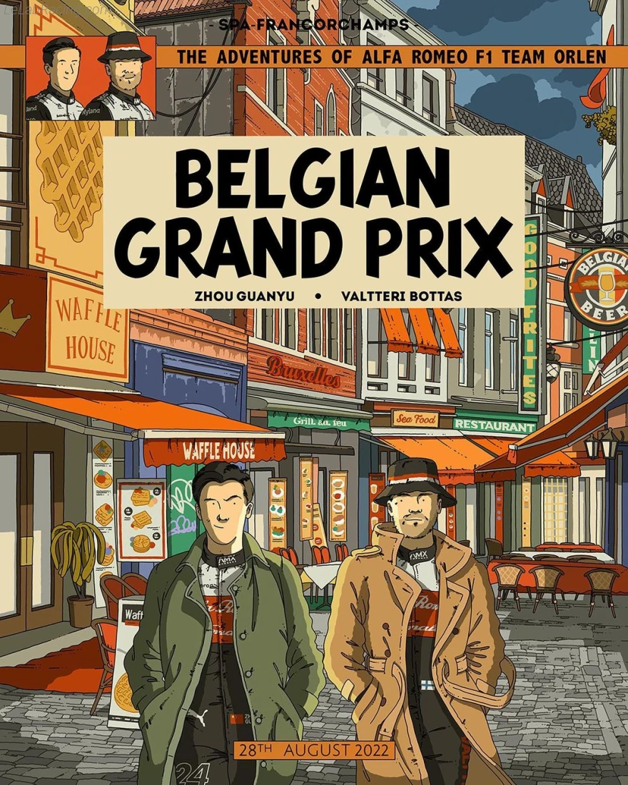 Poster équipe Grand Prix automobile de Belgique 2022