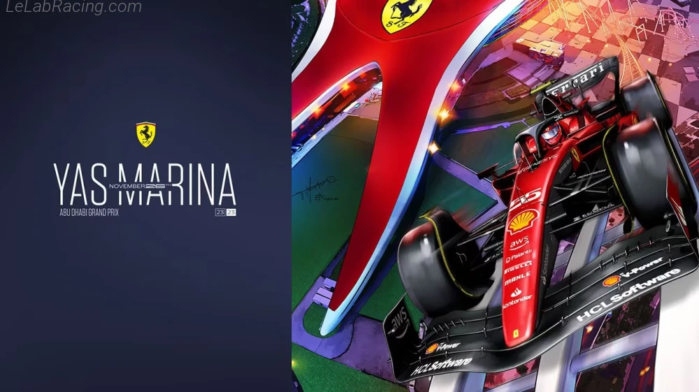Poster équipe Grand Prix automobile d'Abou Dabi 2023