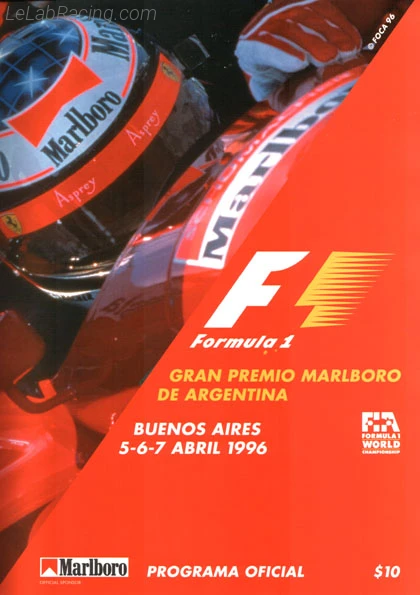 Poster d'un grand prix de la saison de F1 1996
