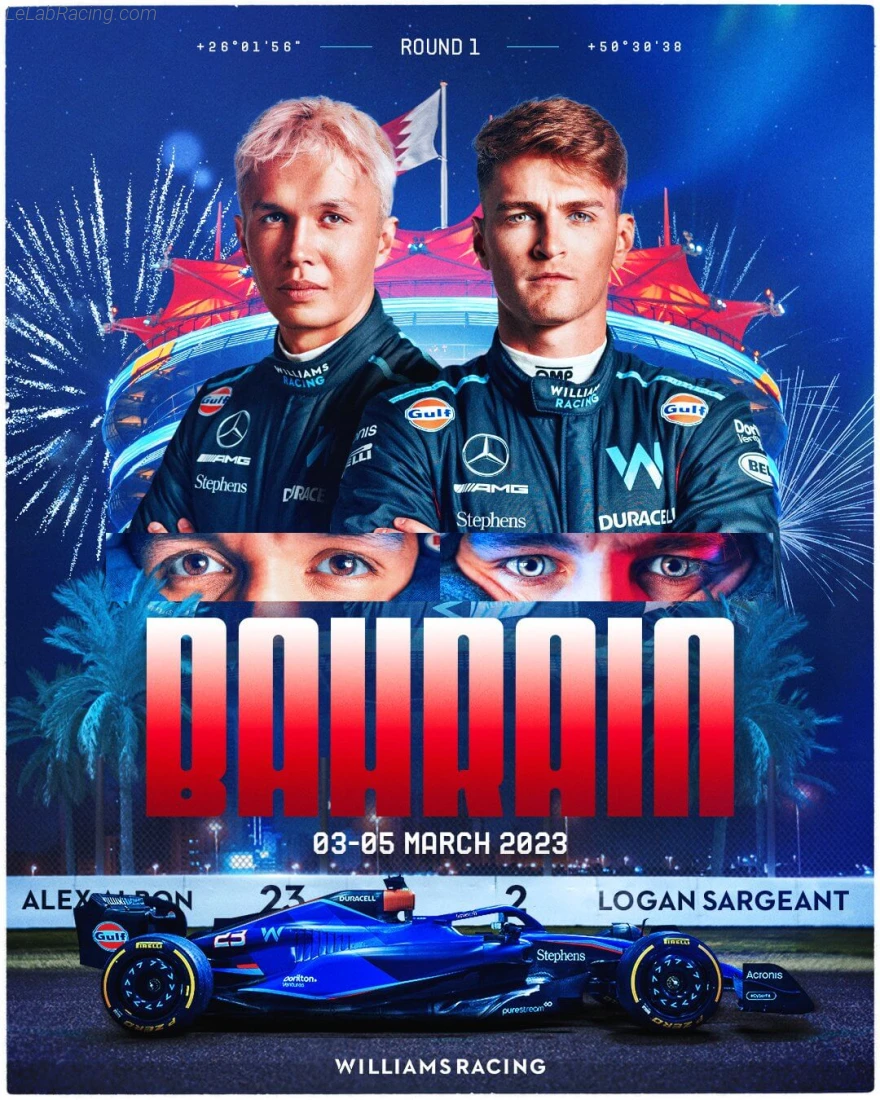 Poster équipe Grand Prix automobile de Bahreïn 2023