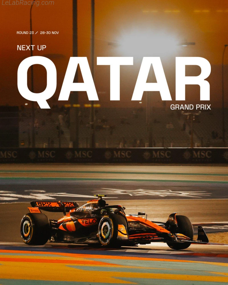 Poster équipe Grand Prix automobile du Qatar 2025