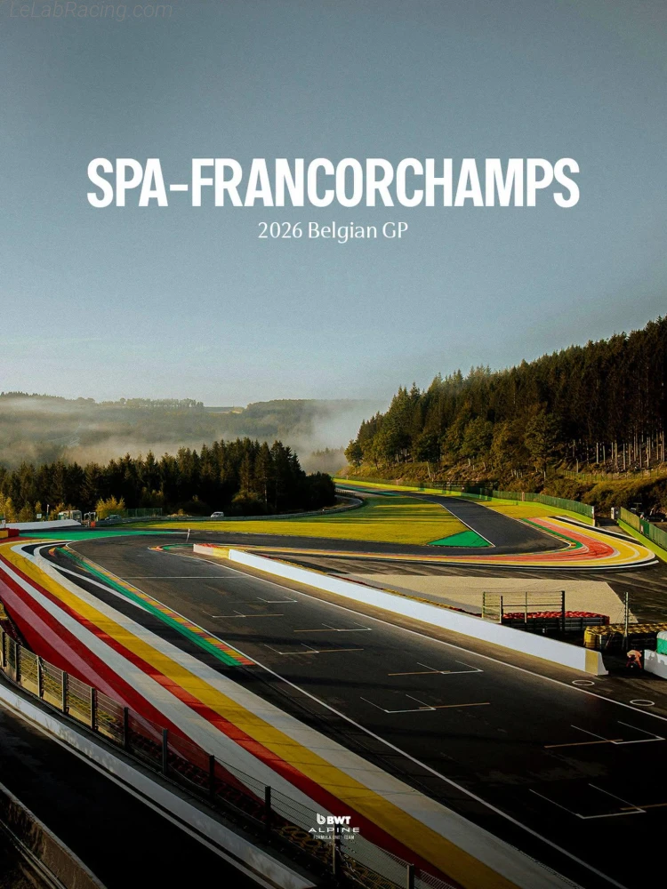 Poster équipe Grand Prix automobile de Belgique 2026