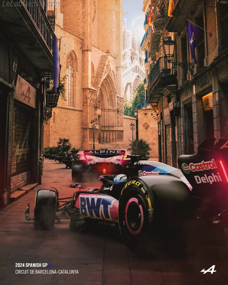 Poster équipe Grand Prix automobile d'Espagne 2024