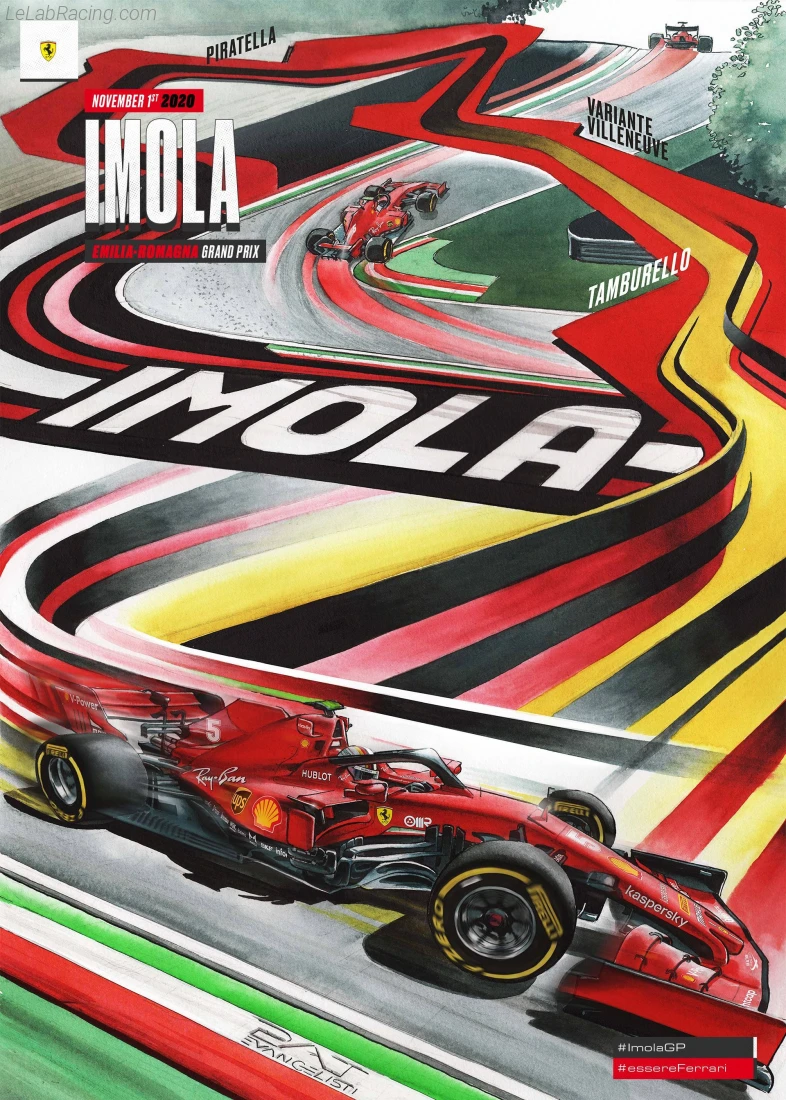 Poster équipe Grand Prix automobile d'Émilie-Romagne 2020