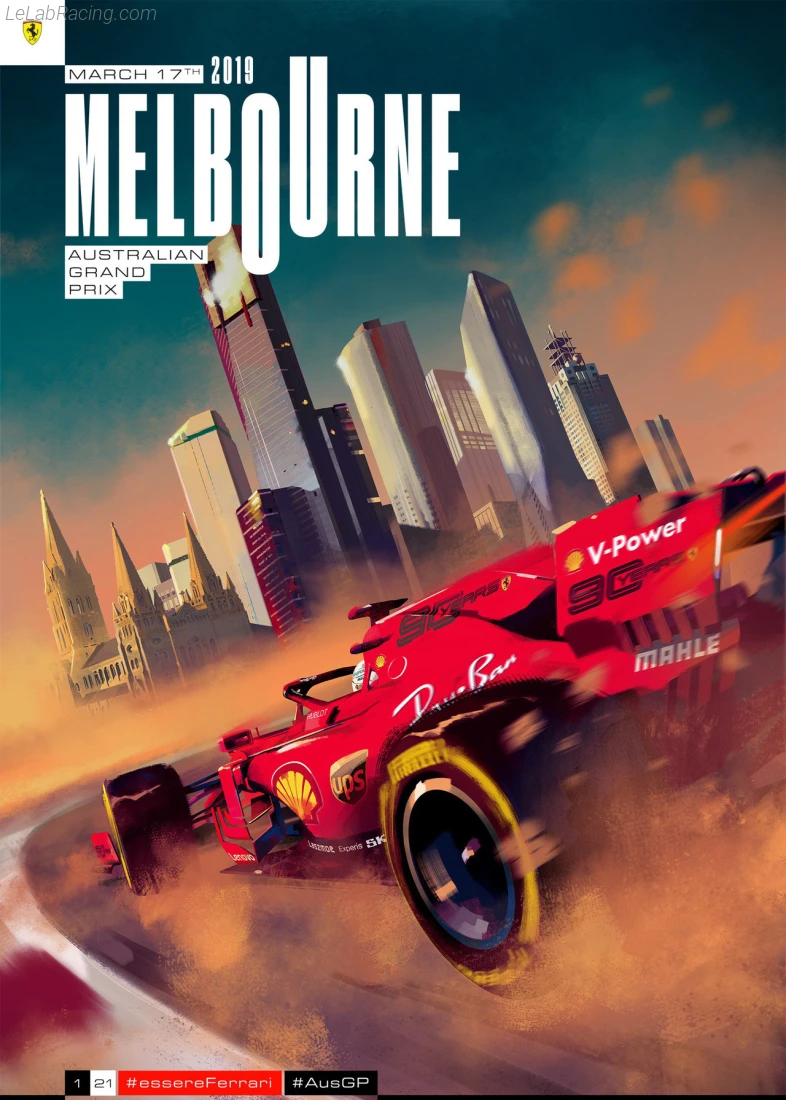 Poster équipe Grand Prix automobile d'Australie 2019