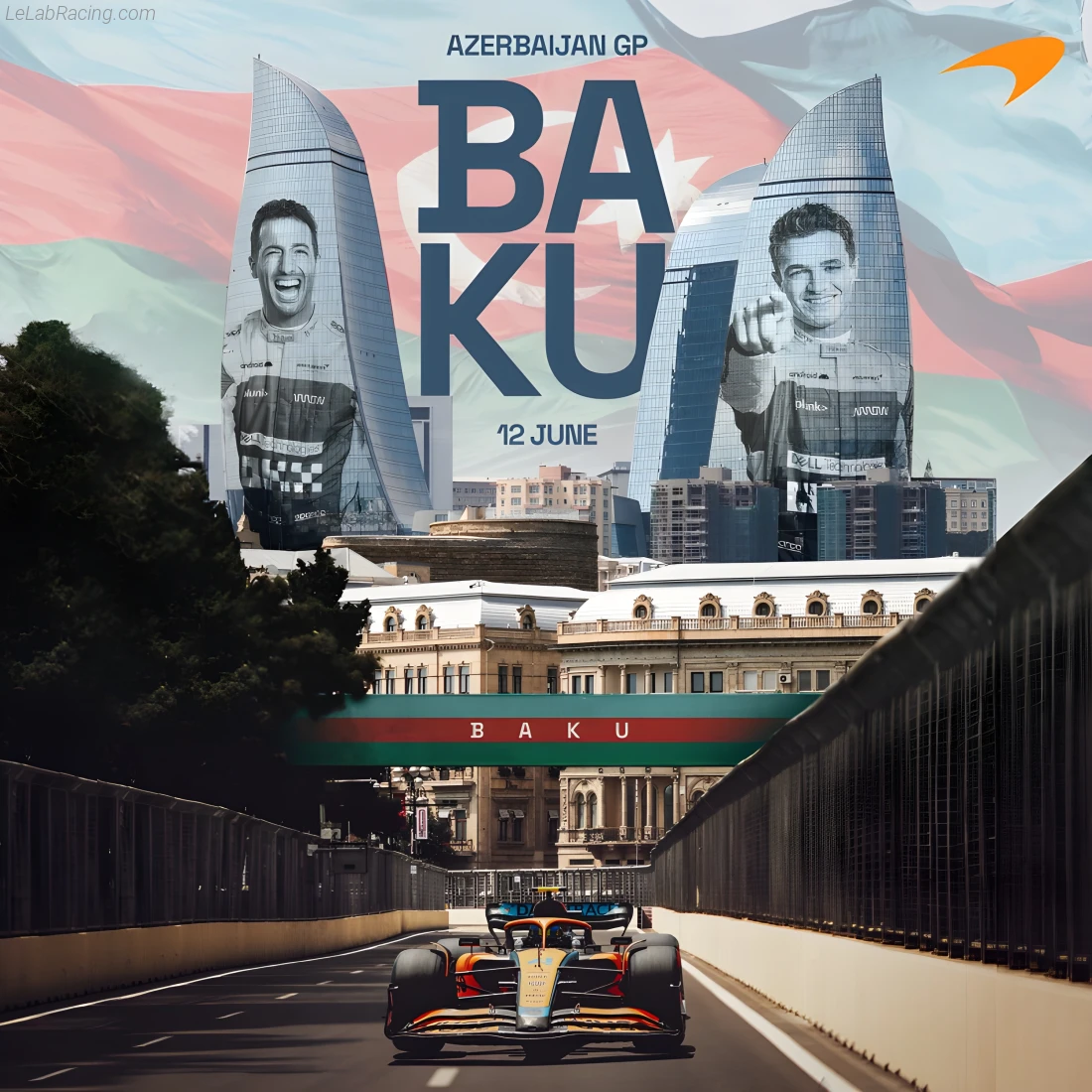 Poster équipe Grand Prix automobile d'Azerbaïdjan 2022