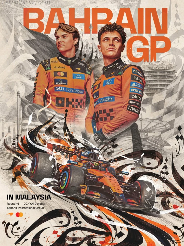Poster équipe Grand Prix automobile de Bahreïn 2026