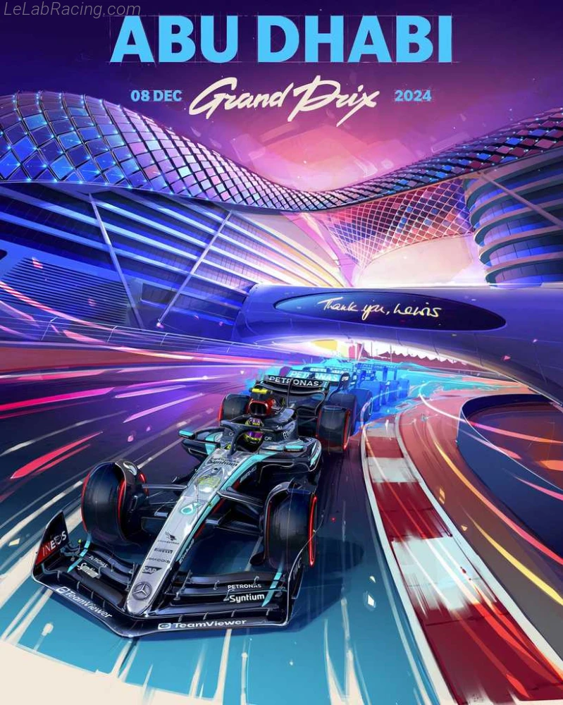 Poster équipe Grand Prix automobile d'Abou Dabi 2024