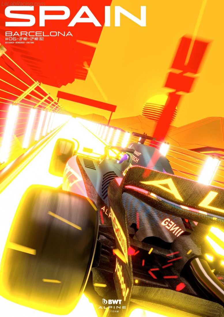 Poster équipe Grand Prix automobile d'Espagne 2022