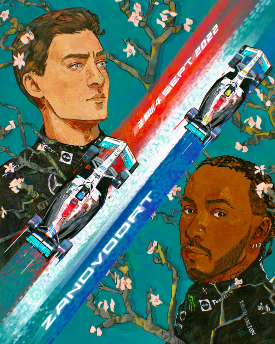 Poster équipe Grand Prix automobile des Pays-Bas 2022