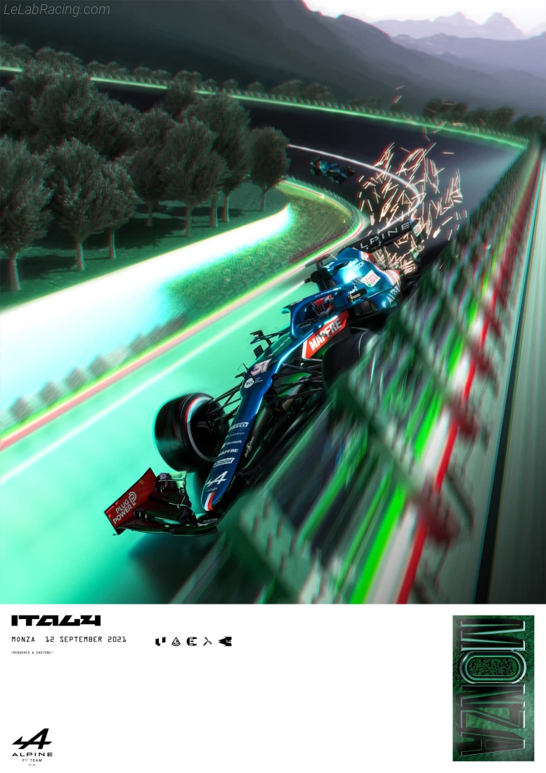 Poster équipe Grand Prix automobile d'Italie 2021