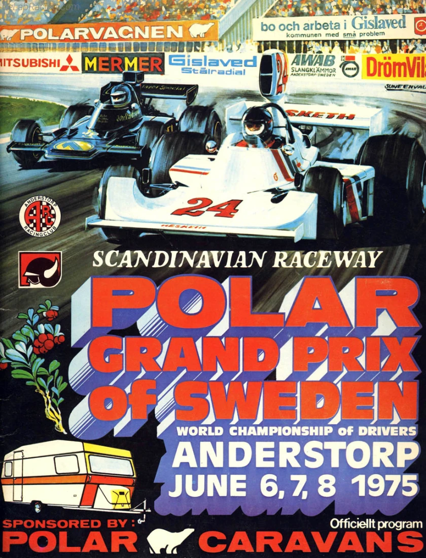 Poster d'un grand prix de la saison de F1 1975