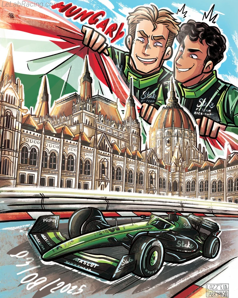 Poster équipe Grand Prix automobile de Hongrie 2025