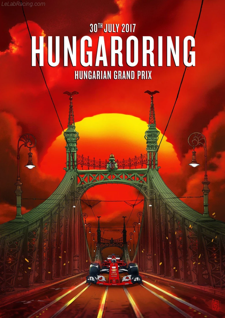 Poster équipe Grand Prix automobile de Hongrie 2017