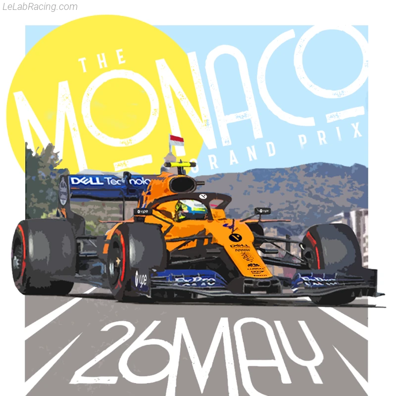 Poster équipe Grand Prix automobile de Monaco 2019