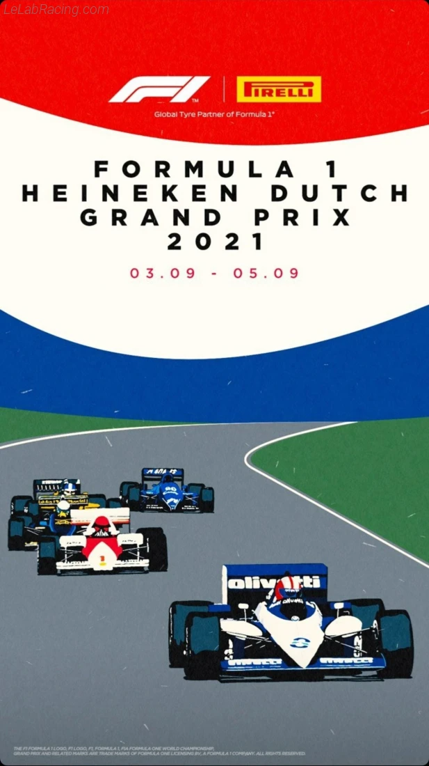 Poster équipe Grand Prix automobile des Pays-Bas 2021