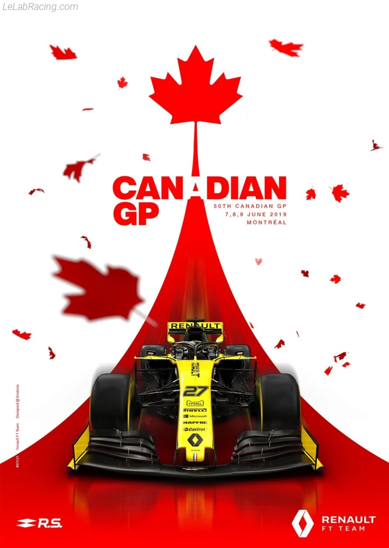 Poster équipe Grand Prix automobile du Canada 2019