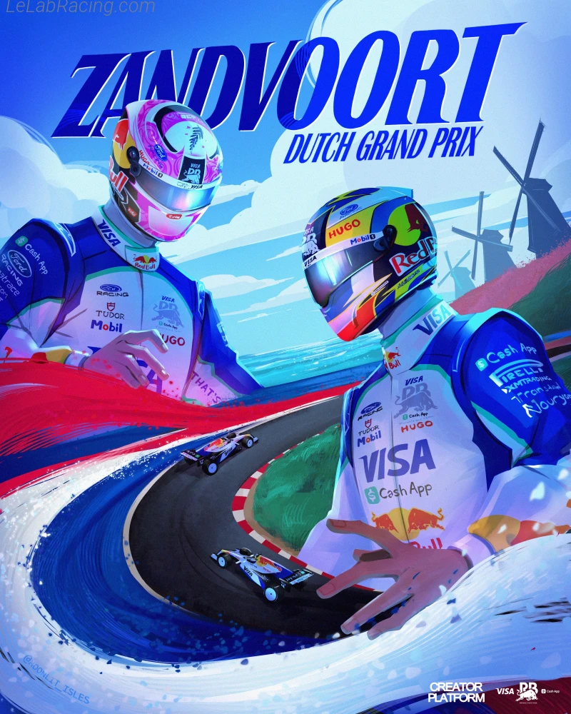 Poster équipe Grand Prix automobile des Pays-Bas 2026