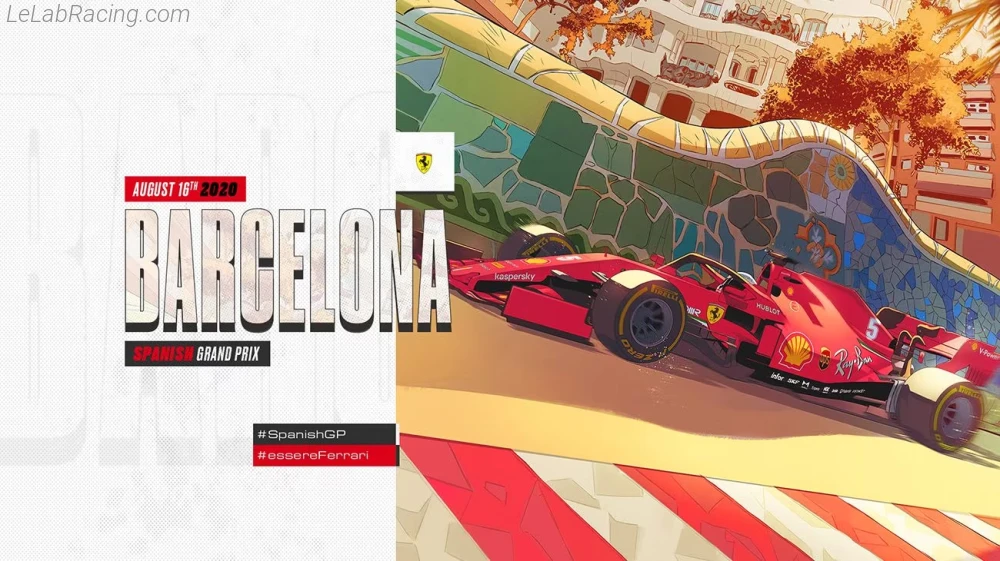 Poster équipe Grand Prix automobile d'Espagne 2020