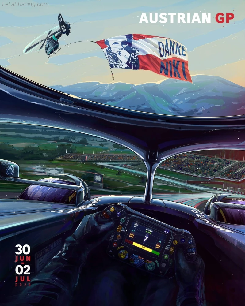Poster équipe Grand Prix automobile d'Autriche 2023