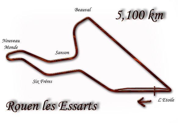 Plan du circuit Rouen-Les-Essarts