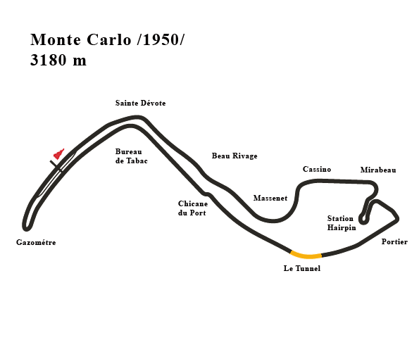Plan du circuit de Monaco