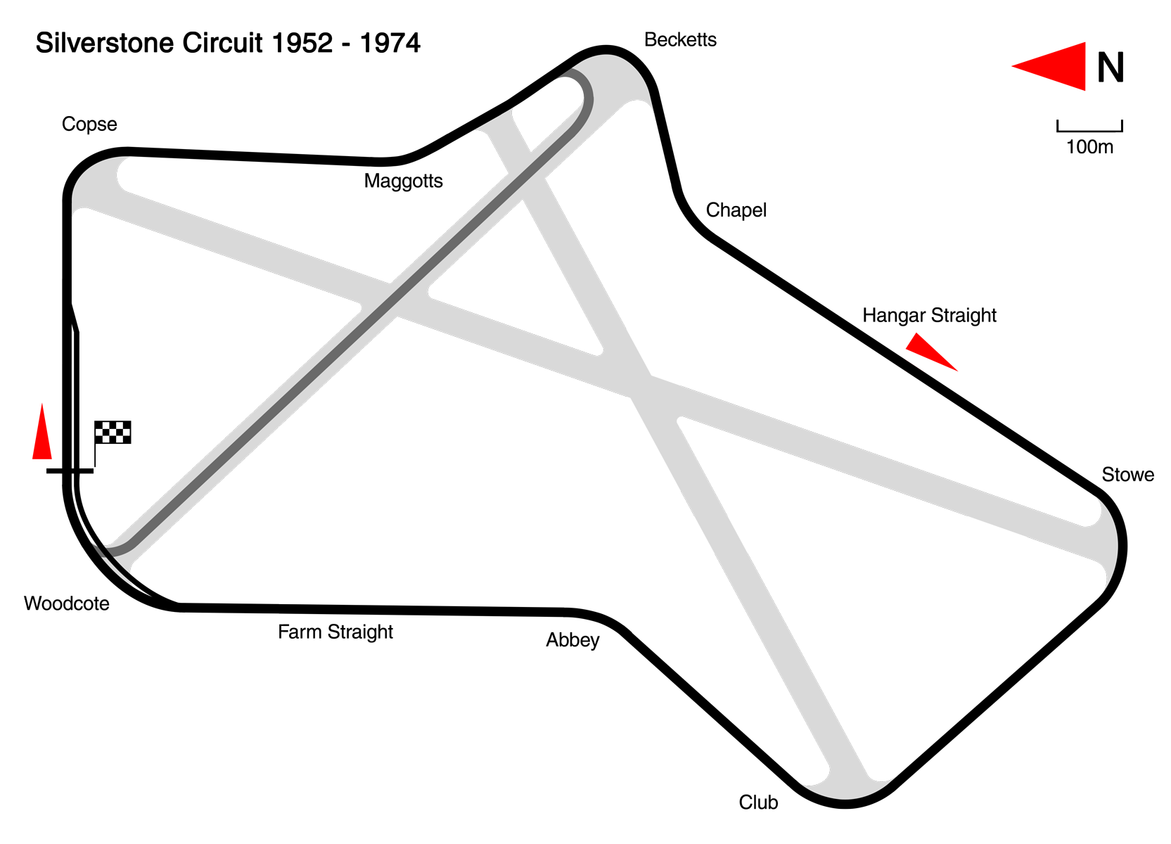 Plan du circuit Silverstone 