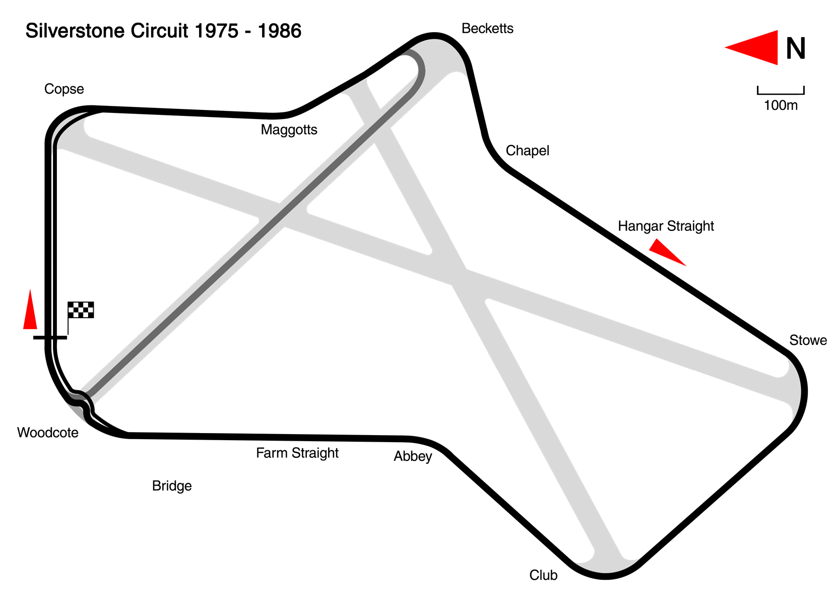 Plan du circuit Silverstone 